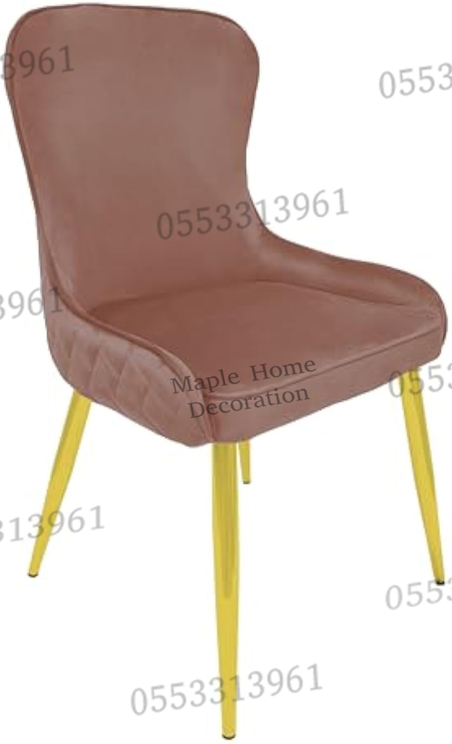 Dining Chairs Velvet Cushion Seat Chair Stainless Steel Golden Legs Dining Room Chair