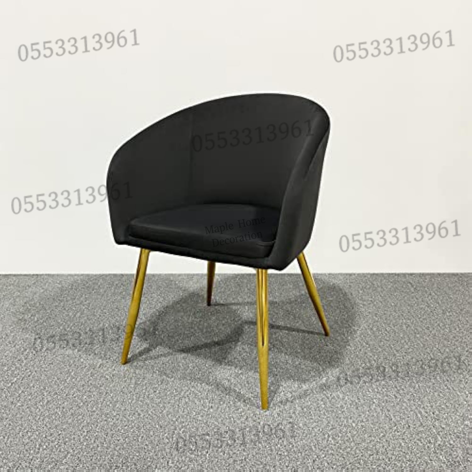 Dining Chairs Velvet Cushion Seat Chair Stainless Steel Golden Legs Dining Room Chair