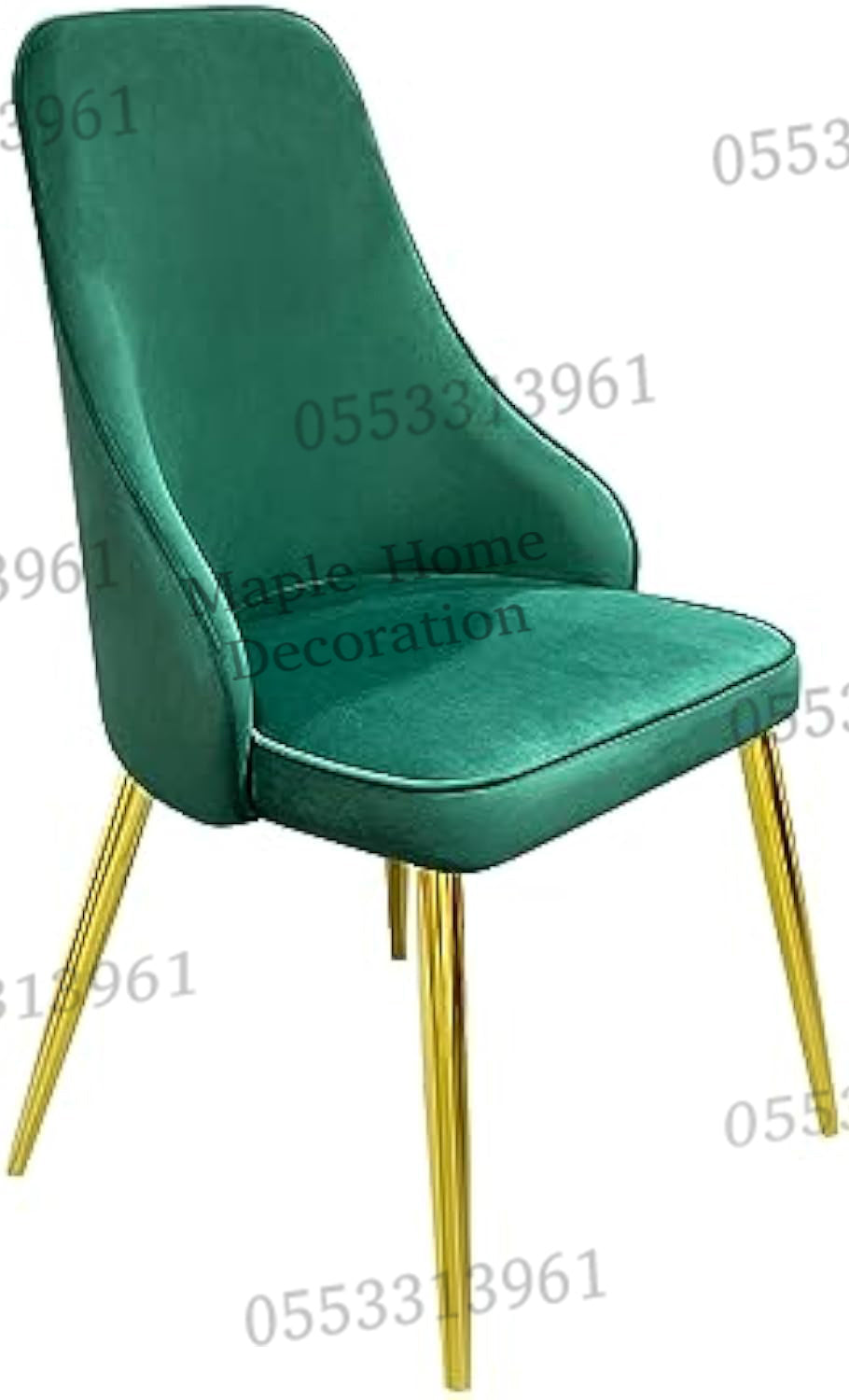 Dining Chairs Velvet Cushion Seat Chair Stainless Steel Golden Legs Dining Room Chair