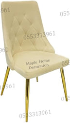 Dining Chairs Velvet Cushion Seat Chair Stainless Steel Golden Legs Dining Room Chair