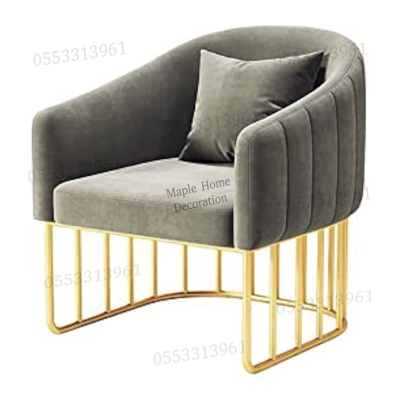 Dining Chairs Velvet Cushion Seat Chair Stainless Steel Golden Legs Dining Room Chair