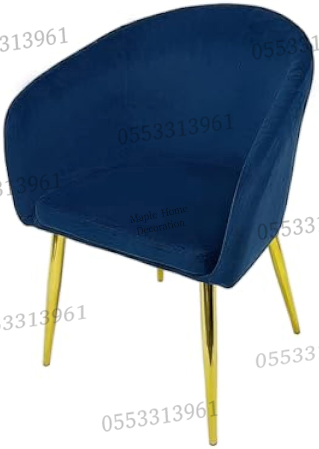 Dining Chairs Velvet Cushion Seat Chair Stainless Steel Golden Legs Dining Room Chair