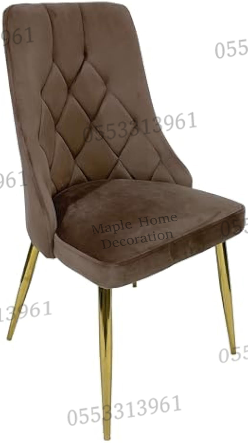 Dining Chairs Velvet Cushion Seat Chair Stainless Steel Golden Legs Dining Room Chair