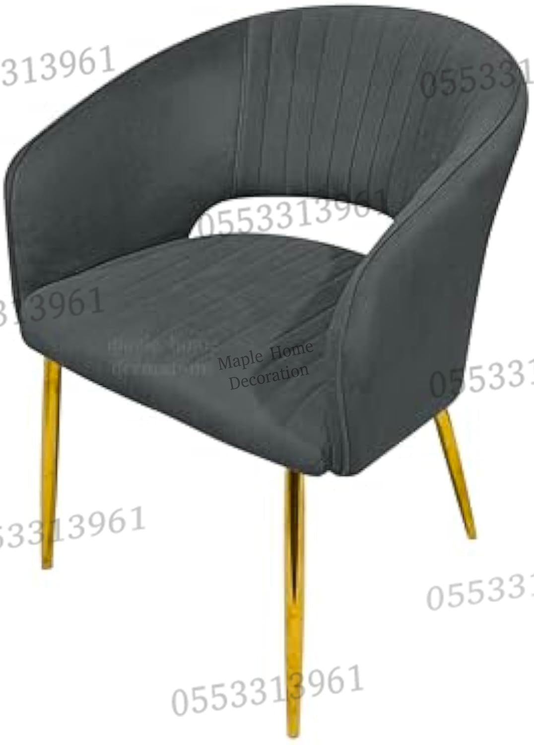 Dining Chairs Velvet Cushion Seat Chair Stainless Steel Golden Legs Dining Room Chair