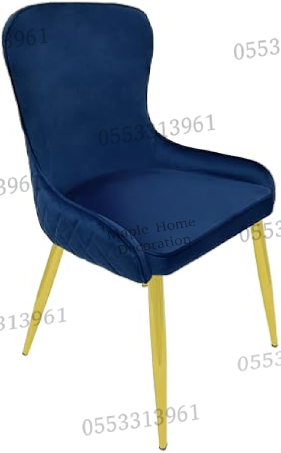 Dining Chairs Velvet Cushion Seat Chair Stainless Steel Golden Legs Dining Room Chair