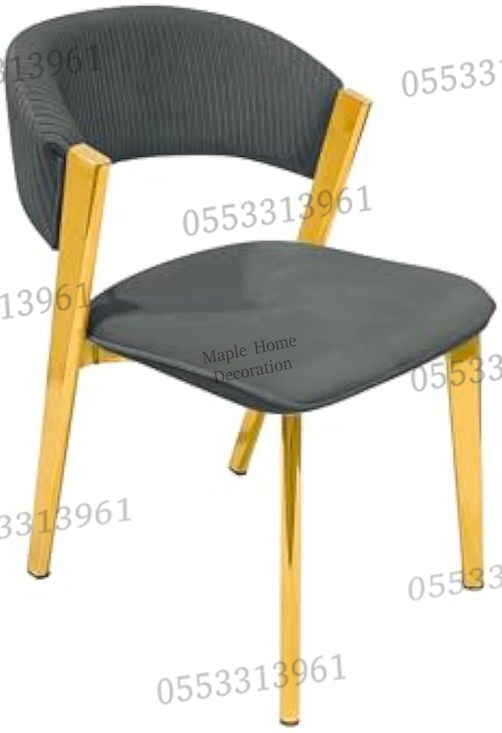 Dining Chairs Velvet Cushion Seat Chair Stainless Steel Golden Legs Dining Room Chair