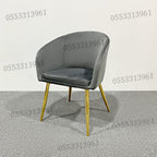 Dining Chairs Velvet Cushion Seat Chair Stainless Steel Golden Legs Dining Room Chair
