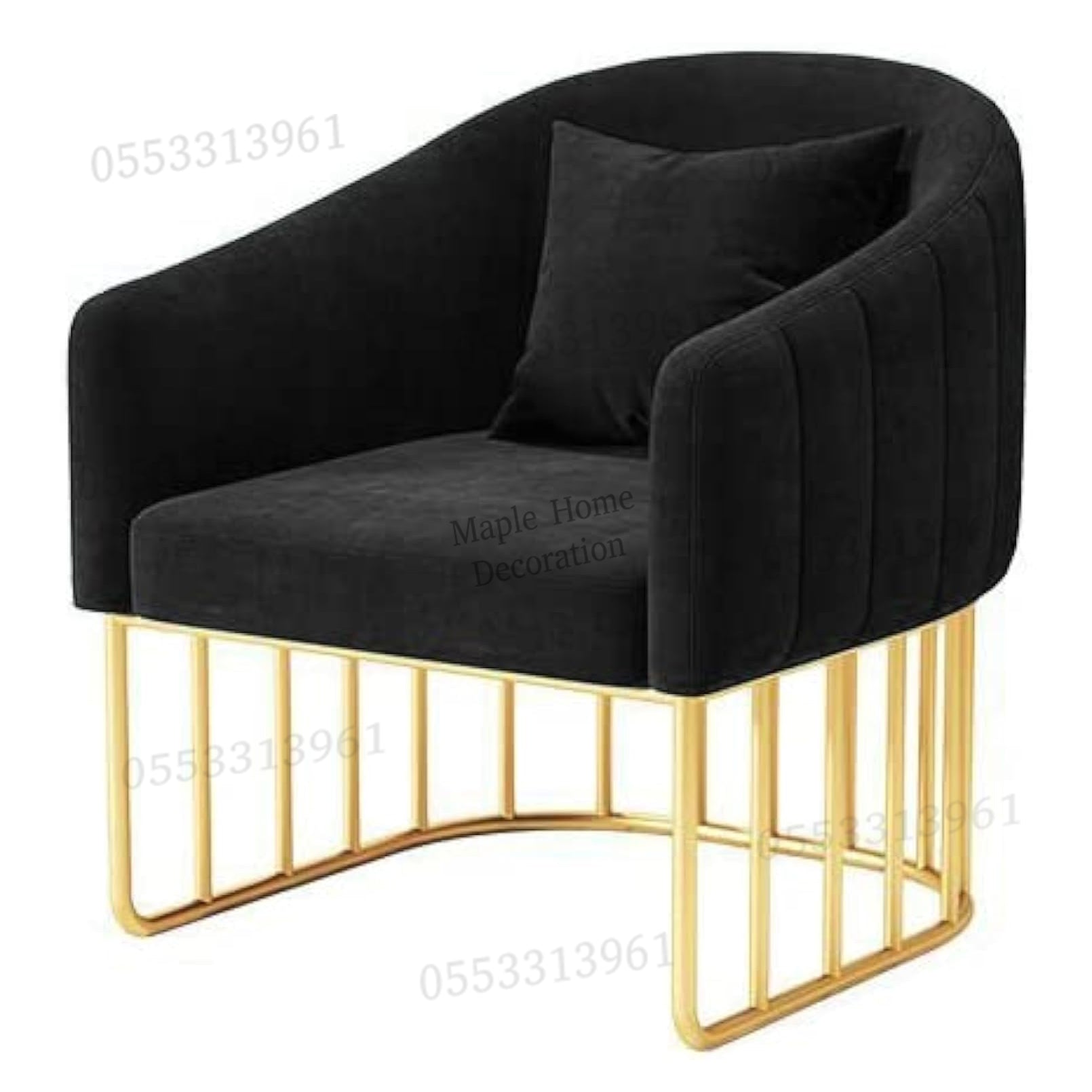 Dining Chairs Velvet Cushion Seat Chair Stainless Steel Golden Legs Dining Room Chair