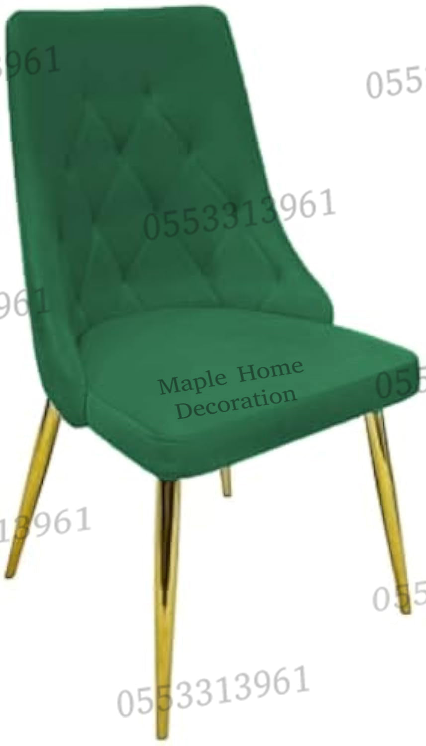 Dining Chairs Velvet Cushion Seat Chair Stainless Steel Golden Legs Dining Room Chair