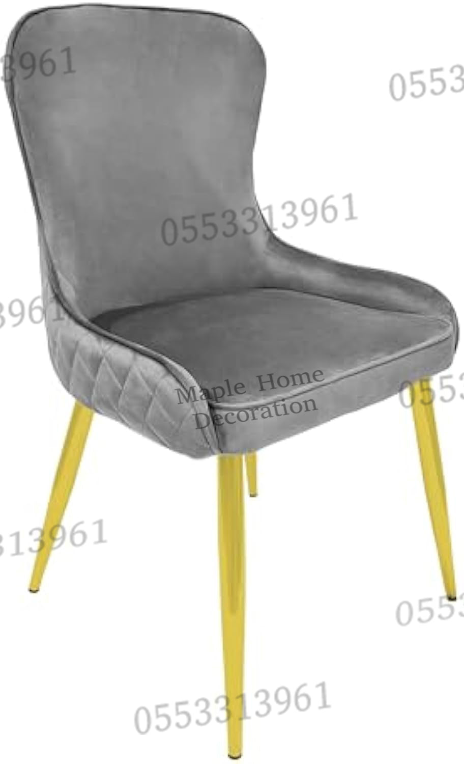 Dining Chairs Velvet Cushion Seat Chair Stainless Steel Golden Legs Dining Room Chair