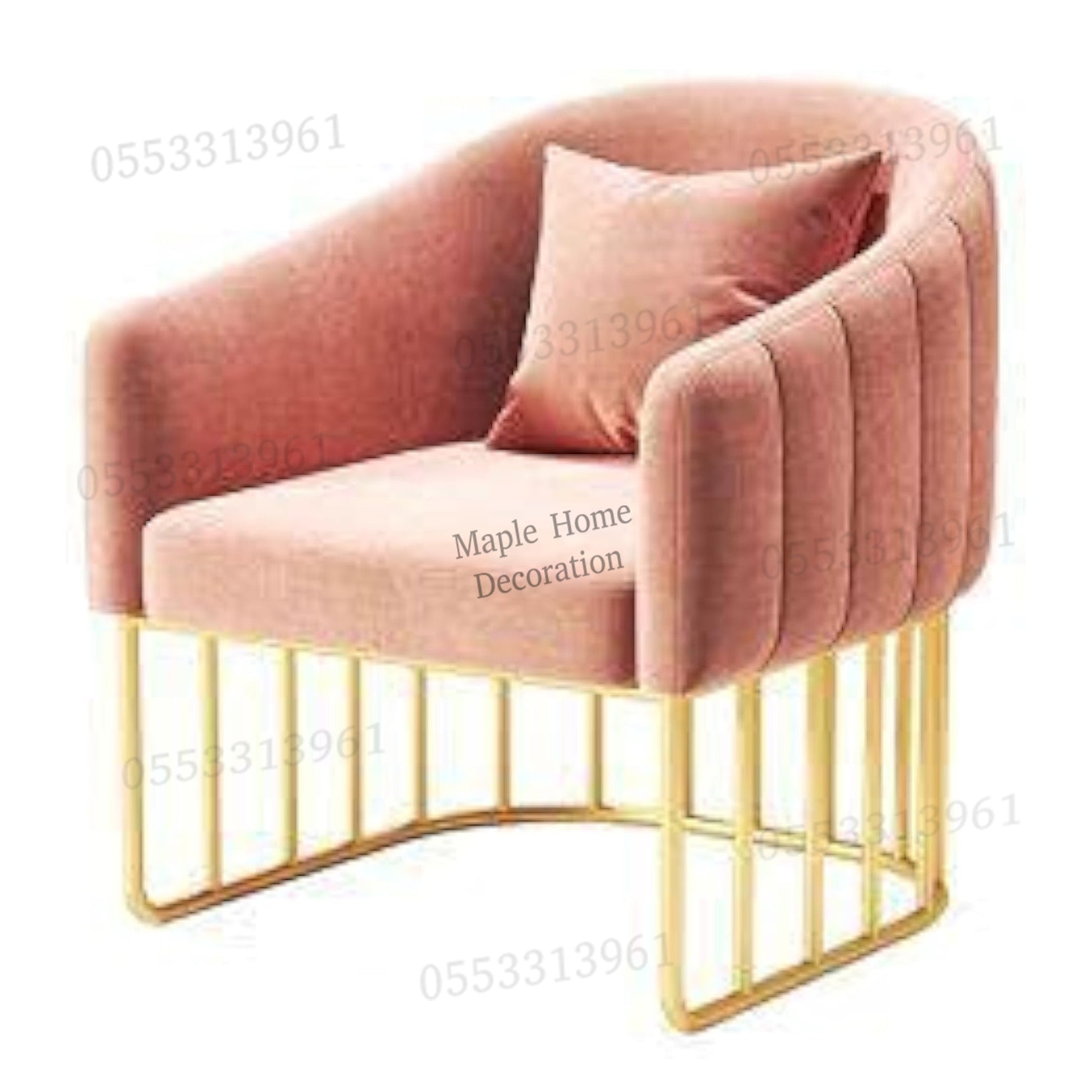 Dining Chairs Velvet Cushion Seat Chair Stainless Steel Golden Legs Dining Room Chair