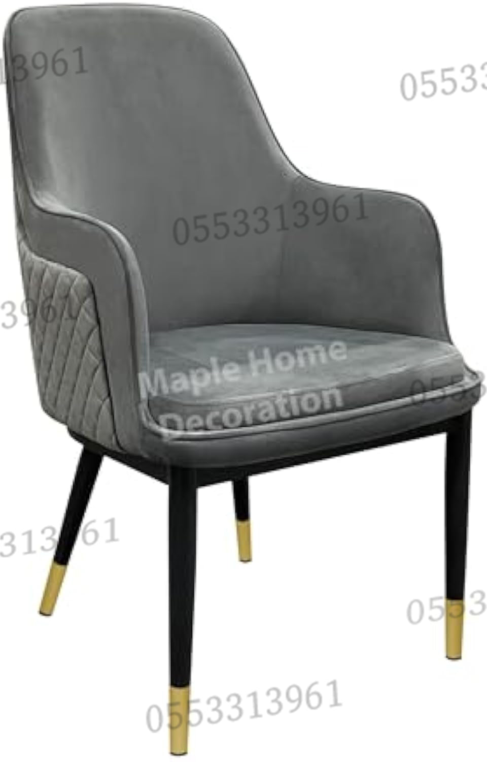 Dining Chairs Velvet Cushion Seat Chair Stainless Steel Golden Legs Dining Room Chair