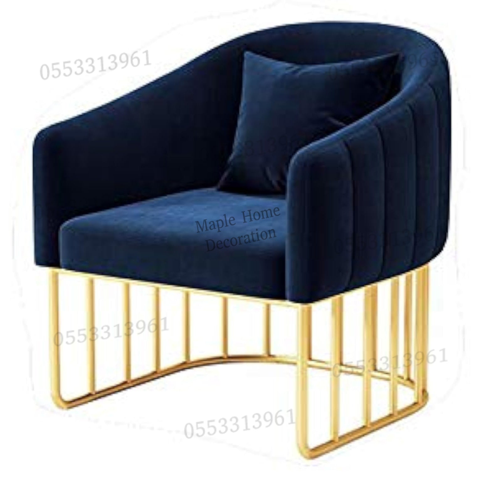 Dining Chairs Velvet Cushion Seat Chair Stainless Steel Golden Legs Dining Room Chair