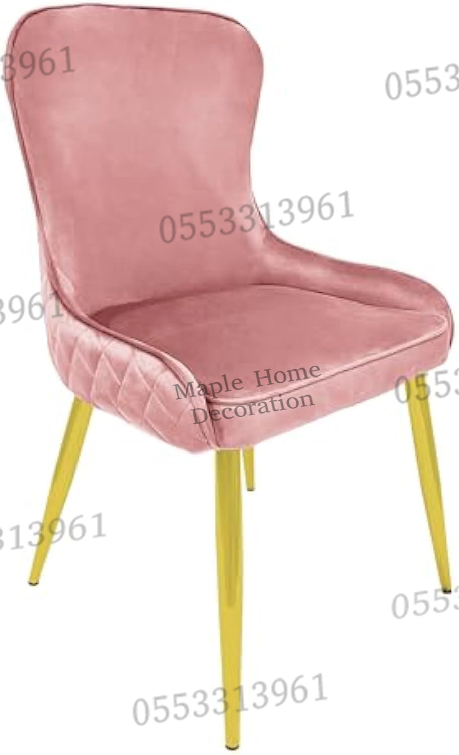Dining Chairs Velvet Cushion Seat Chair Stainless Steel Golden Legs Dining Room Chair