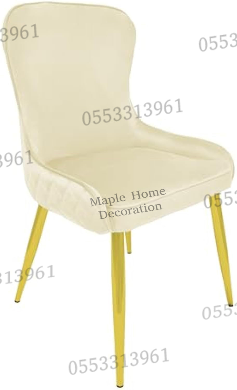 Dining Chairs Velvet Cushion Seat Chair Stainless Steel Golden Legs Dining Room Chair