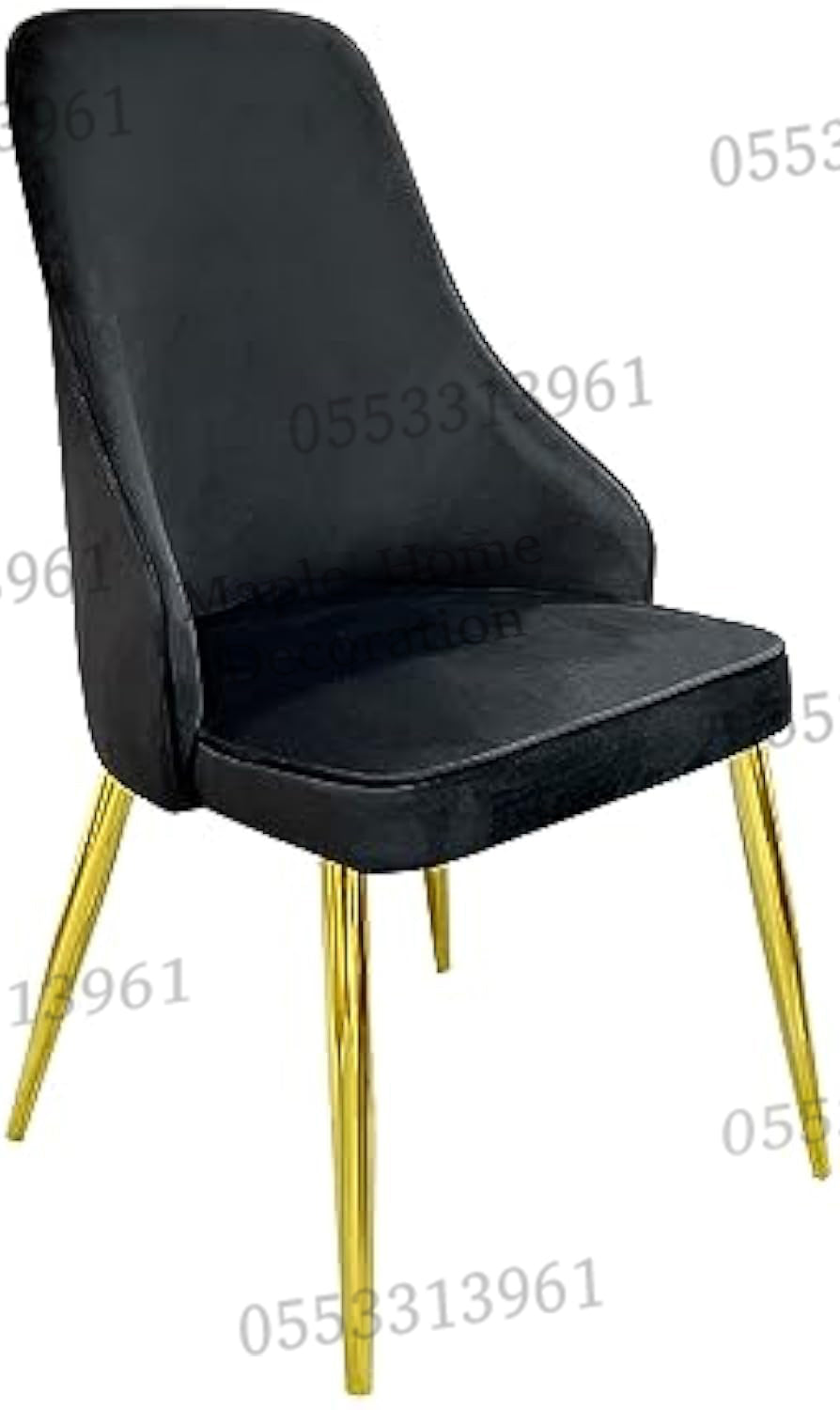 Dining Chairs Velvet Cushion Seat Chair Stainless Steel Golden Legs Dining Room Chair