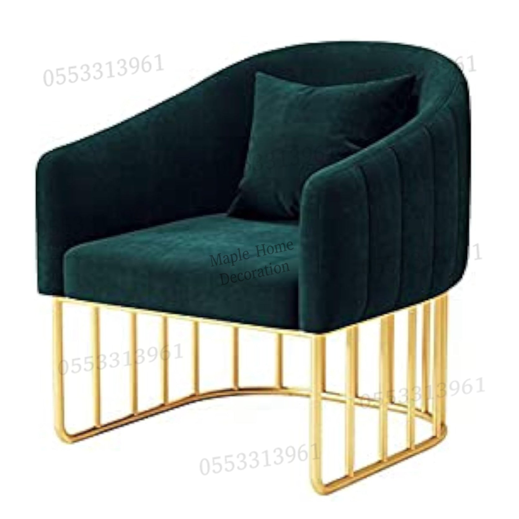 Dining Chairs Velvet Cushion Seat Chair Stainless Steel Golden Legs Dining Room Chair