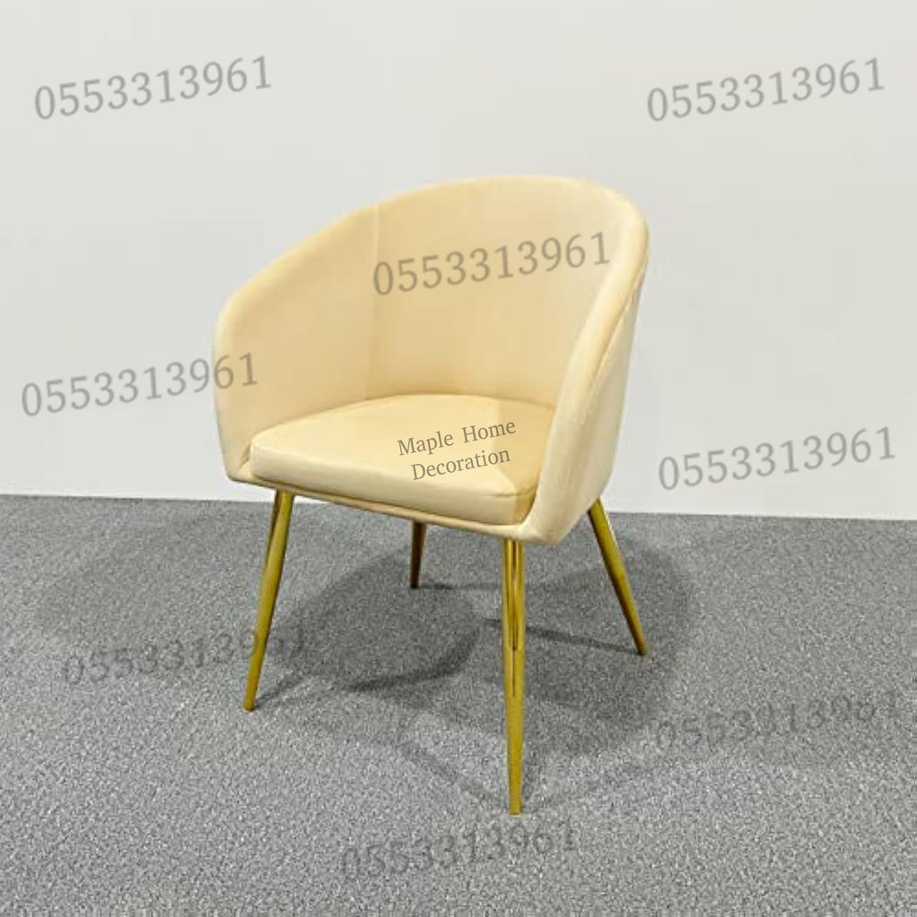 Dining Chairs Velvet Cushion Seat Chair Stainless Steel Golden Legs Dining Room Chair