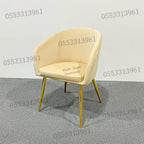 Dining Chairs Velvet Cushion Seat Chair Stainless Steel Golden Legs Dining Room Chair