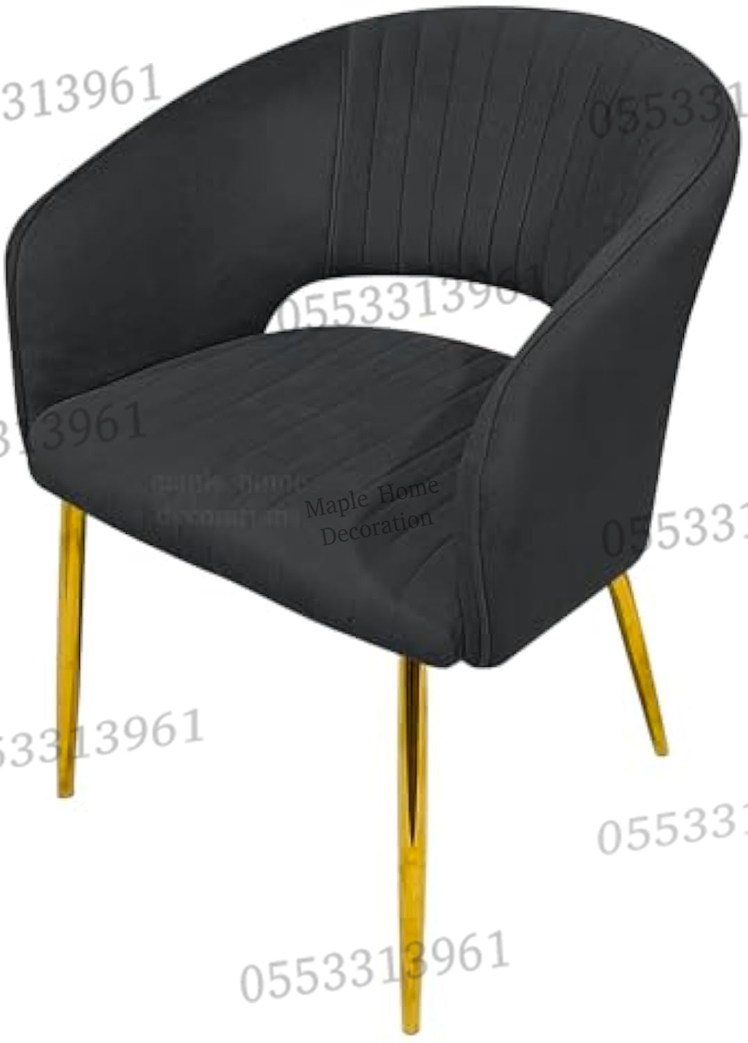 Dining Chairs Velvet Cushion Seat Chair Stainless Steel Golden Legs Dining Room Chair