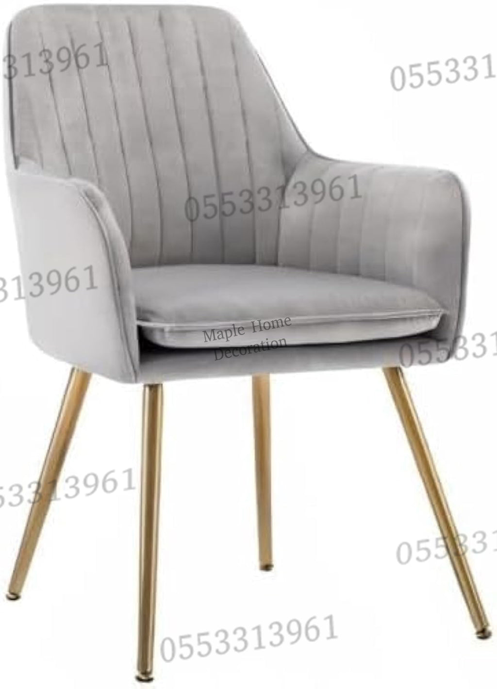 Dining Chairs Velvet Cushion Seat Chair Stainless Steel Golden Legs Dining Room Chair