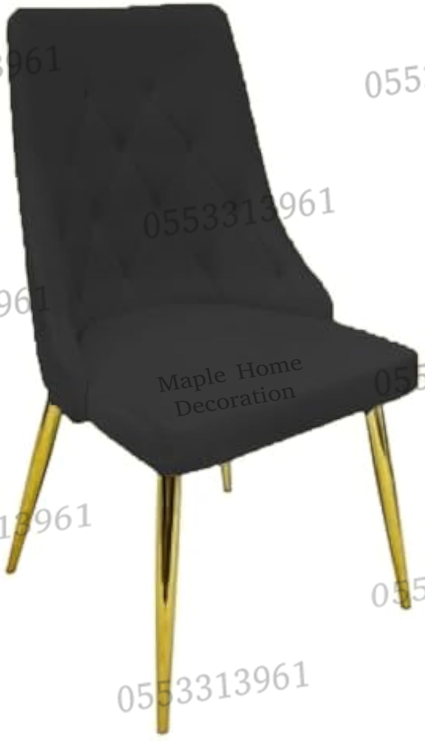 Dining Chairs Velvet Cushion Seat Chair Stainless Steel Golden Legs Dining Room Chair