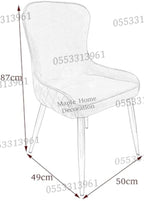 Dining Chairs Velvet Cushion Seat Chair Stainless Steel Golden Legs Dining Room Chair