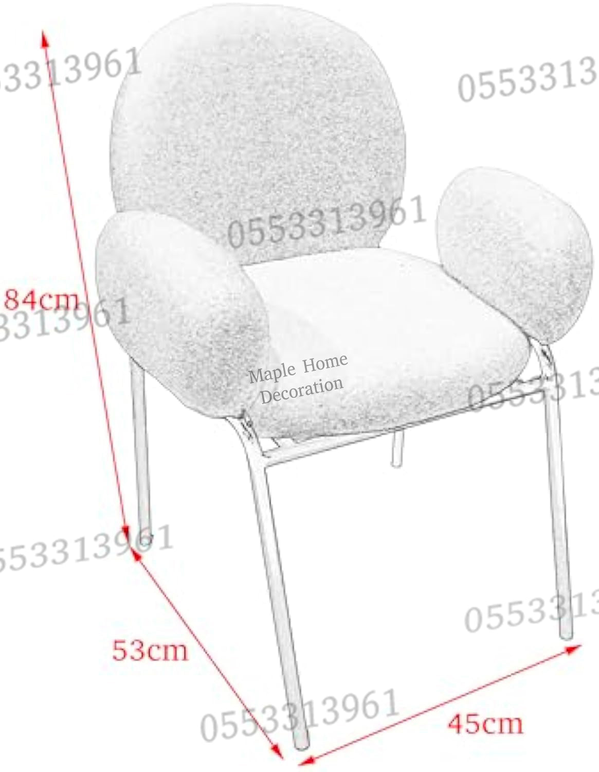 Dining Chairs Velvet Cushion Seat Chair Stainless Steel Golden Legs Dining Room Chair