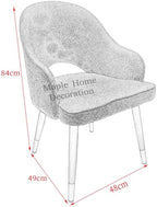 Dining Chairs Velvet Cushion Seat Chair Stainless Steel Golden Legs Dining Room Chair