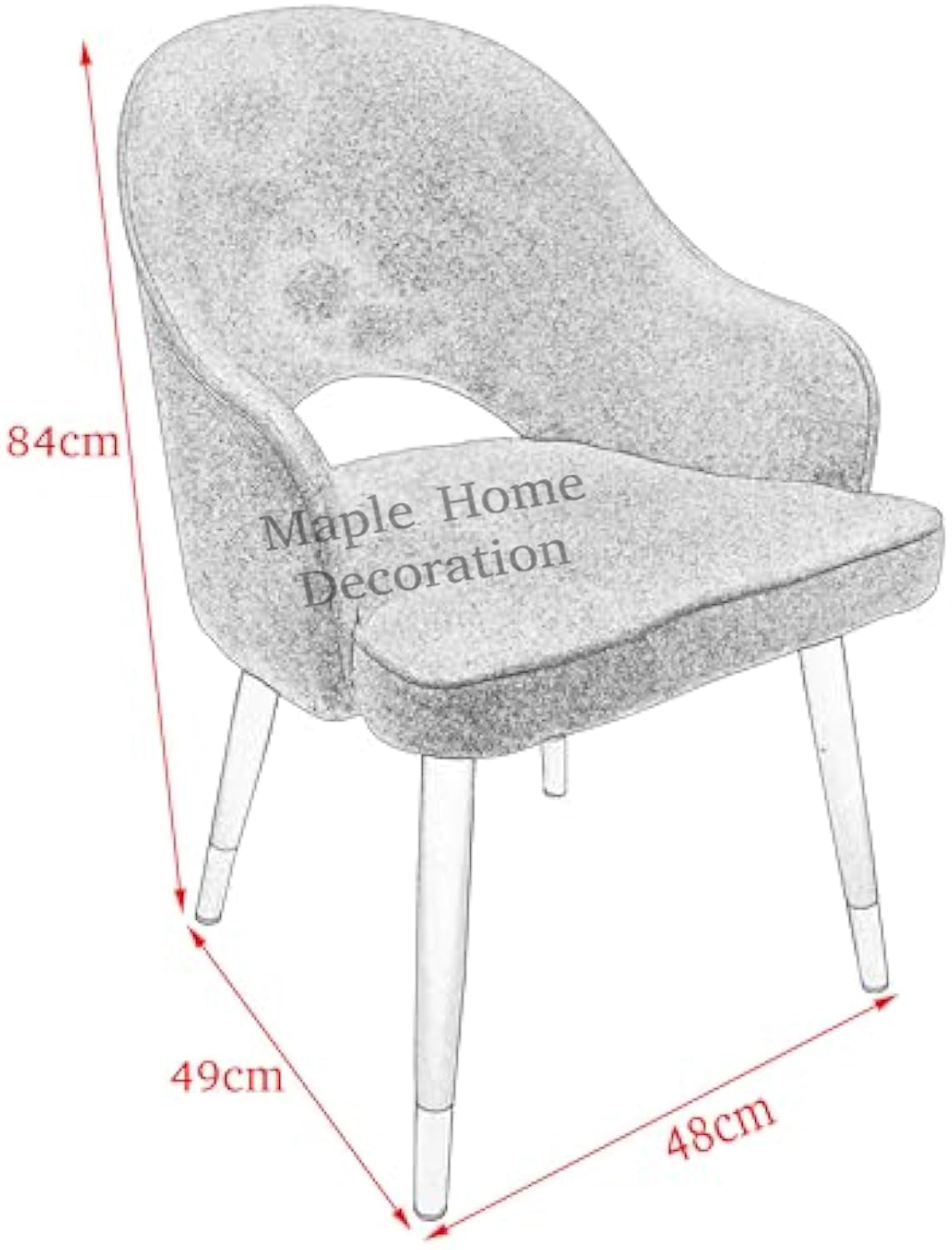 Dining Chairs Velvet Cushion Seat Chair Stainless Steel Golden Legs Dining Room Chair