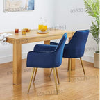 Dining Chairs Velvet Cushion Seat Chair Stainless Steel Golden Legs Dining Room Chair