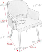 Dining Chairs Velvet Cushion Seat Chair Stainless Steel Golden Legs Dining Room Chair