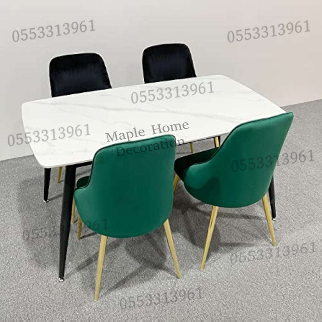Dining Chairs Velvet Cushion Seat Chair Stainless Steel Golden Legs Dining Room Chair