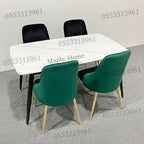 Dining Chairs Velvet Cushion Seat Chair Stainless Steel Golden Legs Dining Room Chair