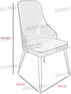 Dining Chairs Velvet Cushion Seat Chair Stainless Steel Golden Legs Dining Room Chair