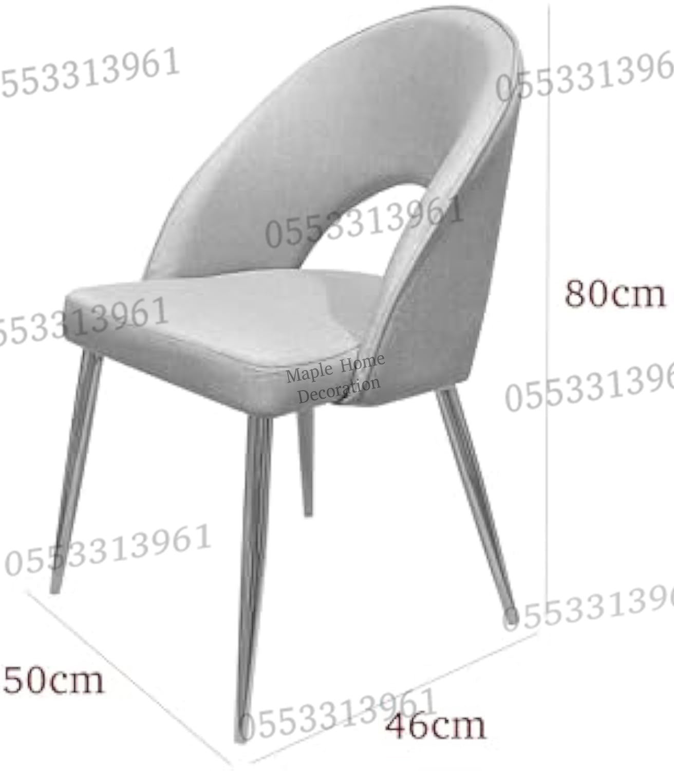 Dining Chairs Velvet Cushion Seat Chair Stainless Steel Golden Legs Dining Room Chair
