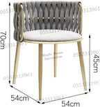 Dining Chairs Velvet Cushion Seat Chair Stainless Steel Golden Legs Dining Room Chair