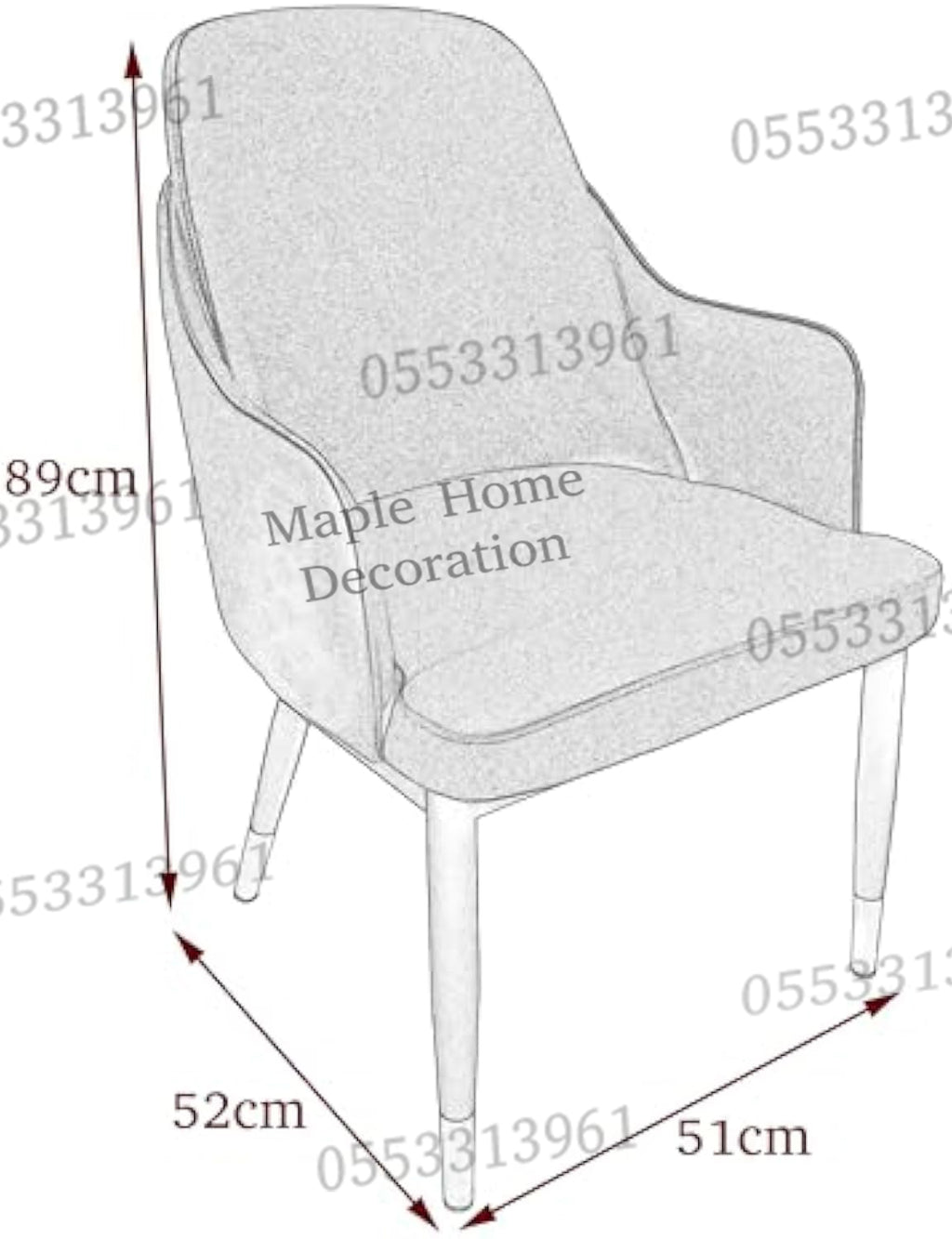 Dining Chairs Velvet Cushion Seat Chair Stainless Steel Golden Legs Dining Room Chair