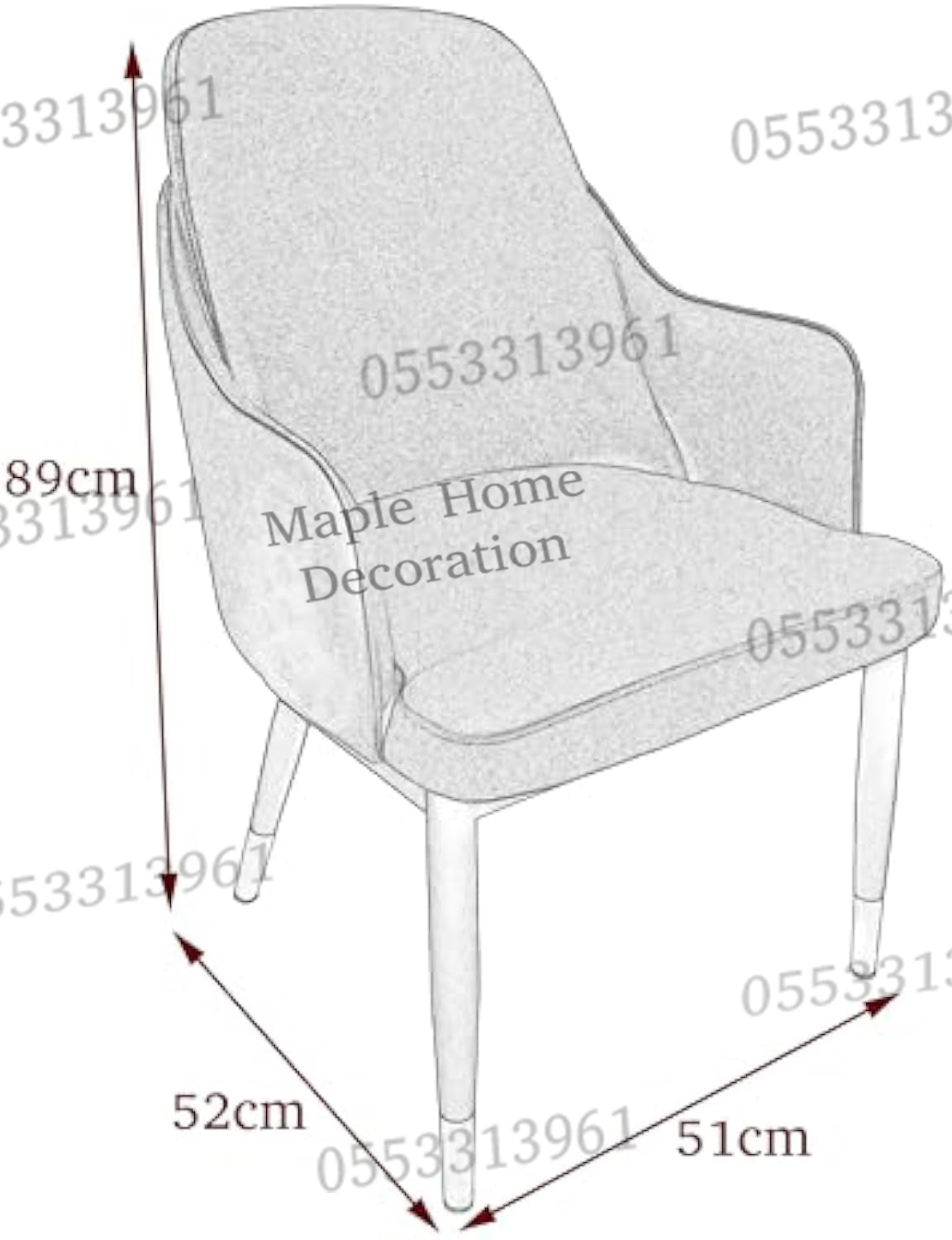 Dining Chairs Velvet Cushion Seat Chair Stainless Steel Golden Legs Dining Room Chair