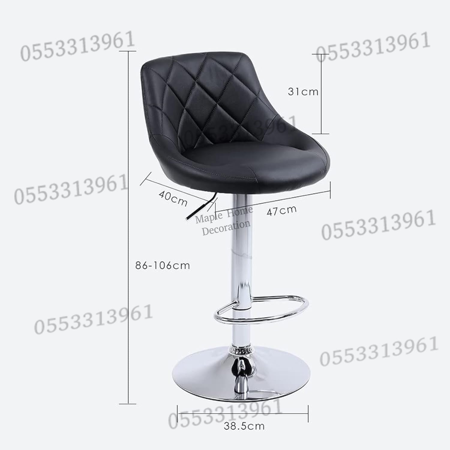 Adjustable Height Swivel Bar Stool Rotation, Stylish & Versatile Seating