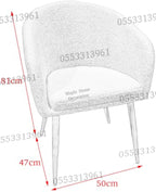 Dining Chairs Velvet Cushion Seat Chair Stainless Steel Golden Legs Dining Room Chair