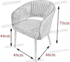 Dining Chairs Velvet Cushion Seat Chair Stainless Steel Golden Legs Dining Room Chair