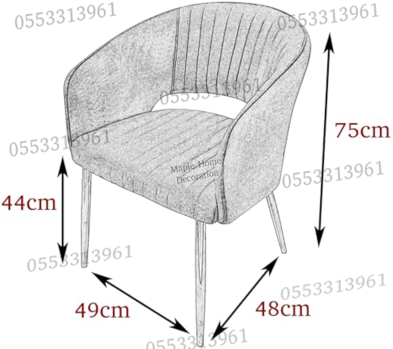Dining Chairs Velvet Cushion Seat Chair Stainless Steel Golden Legs Dining Room Chair