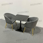 Dining Chairs Velvet Cushion Seat Chair Stainless Steel Golden Legs Dining Room Chair