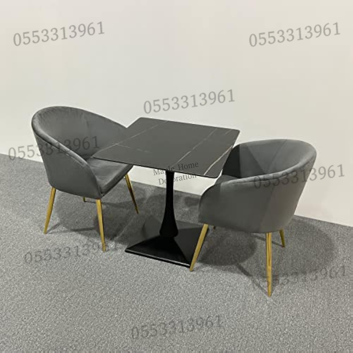 Dining Chairs Velvet Cushion Seat Chair Stainless Steel Golden Legs Dining Room Chair