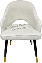 Dining Chairs Velvet Cushion Seat Chair Stainless Steel Golden Legs Dining Room Chair
