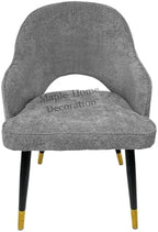 Dining Chairs Velvet Cushion Seat Chair Stainless Steel Golden Legs Dining Room Chair