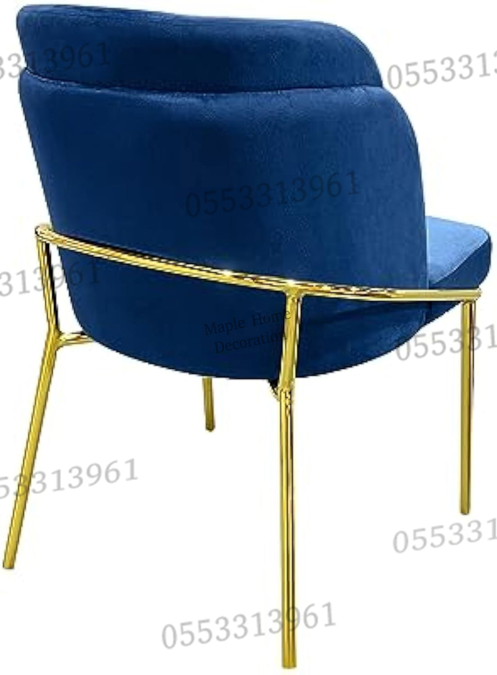 Dining Chairs Velvet Cushion Seat Chair Stainless Steel Golden Legs Dining Room Chair