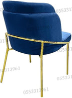 Dining Chairs Velvet Cushion Seat Chair Stainless Steel Golden Legs Dining Room Chair