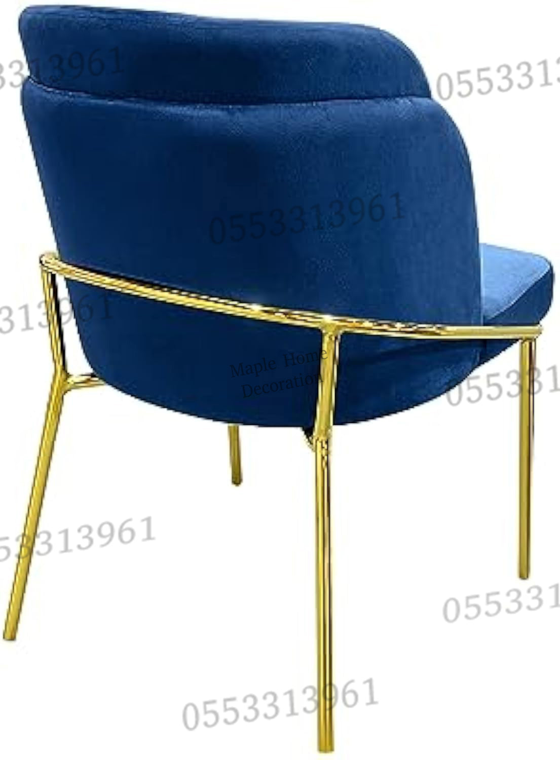 Dining Chairs Velvet Cushion Seat Chair Stainless Steel Golden Legs Dining Room Chair